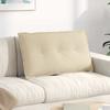 Back Cushion Cream 80 x 19 x 50 cm Fabric