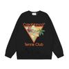 Grenzüberschreitende trendige Marke Casablanca Casablanca Buchstabe gemaltes Print 380g Herren- und Damen- Rundhals-Pullover