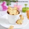 4pcs/set Plastic Cutters Cute Butterfly Rabbit Chick Easter Egg Shape Fondant Cutter Biscuit Cake