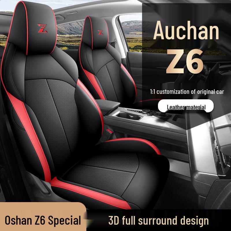 Oshan Z6 Universal Full Leather Car Seat Cushion, All-Season Model