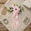 Wedding Car Flower Decoration Romantic Design Wedding Car Decoration Door Handle Flower Reusable Satin Ribbon Bows for Ceremony