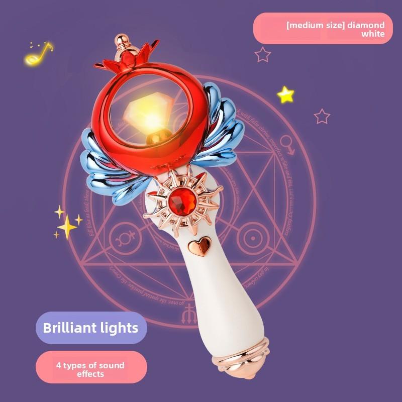 Glittering Fairy Magic Wand With Sound And Led Light For Childrens Party