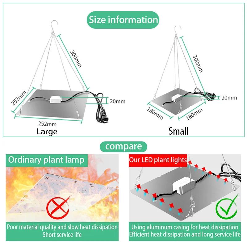 LED Plant Grow Light 169LEDs Full Spectrum Hydroponic Greenhouse Plants Growing Lamp Veg Flower Indoor Ultrathin Panel Phytolamp