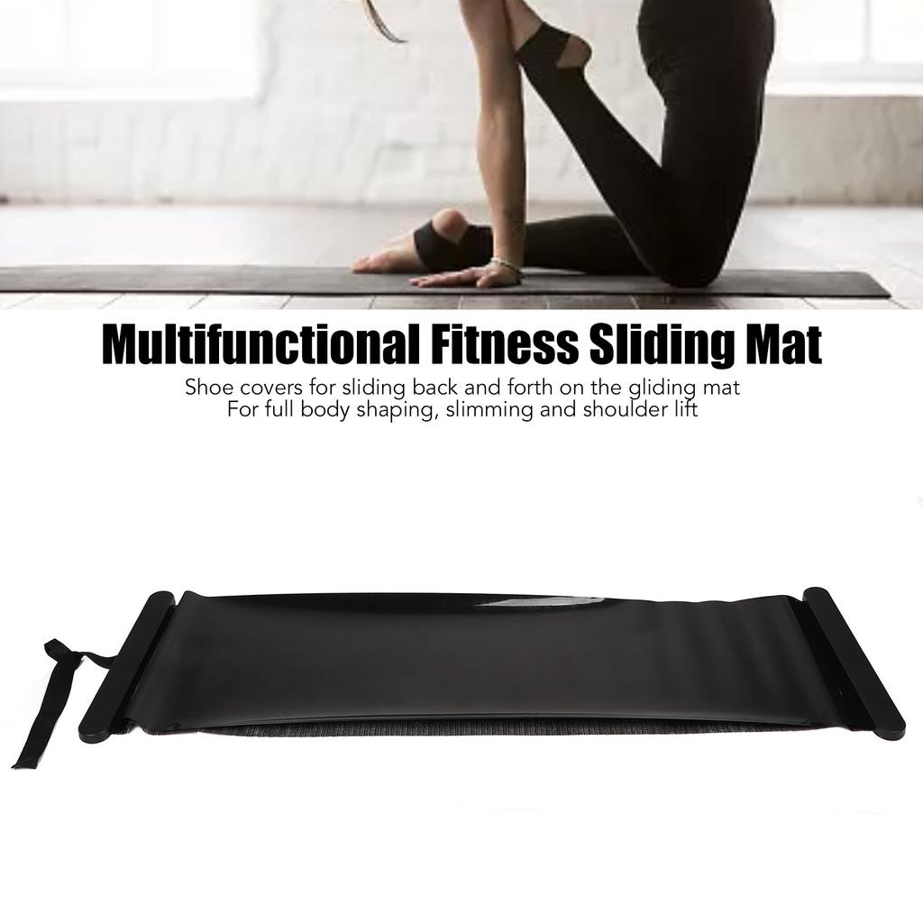 Fitness Sliding Mat with End Stops Multifunctional Quiet Sports Slide Mat for Body Shaping