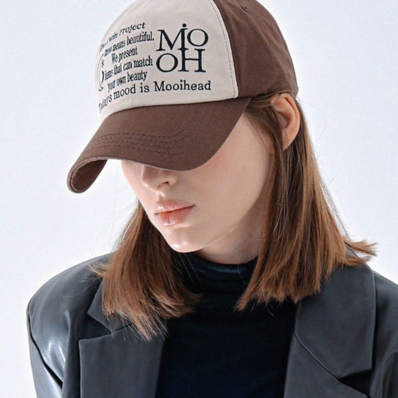 

MooiHead Надпись Луна Двухцветная Бейсболка_Коричневая brown