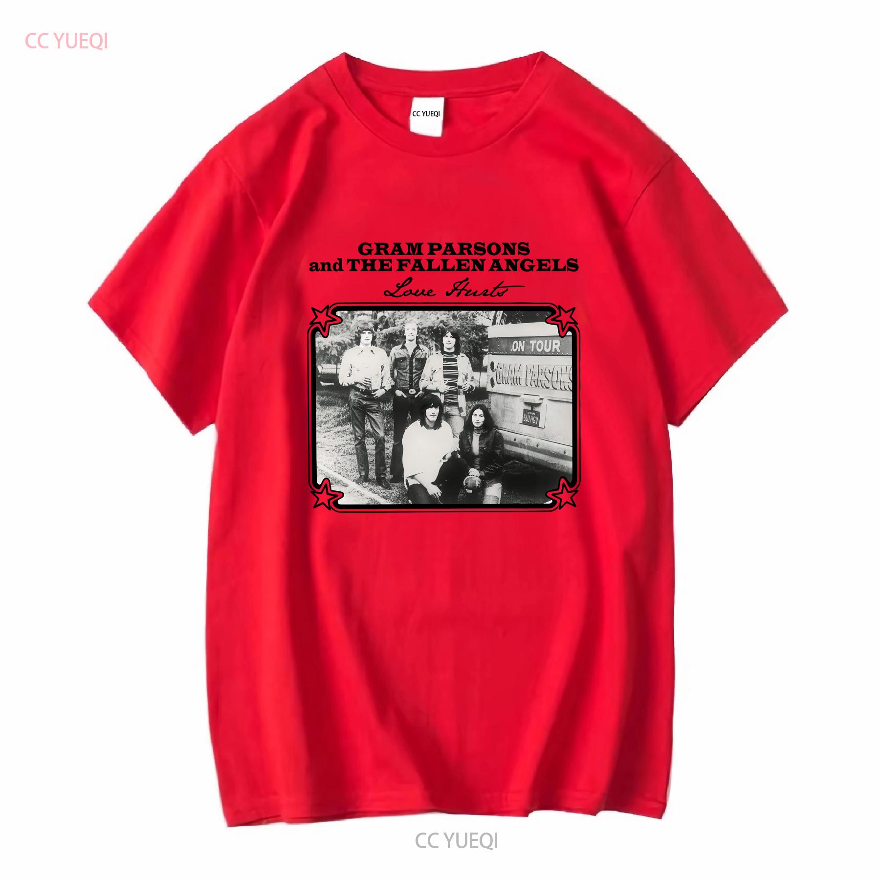 New Popular Gram Parsons and the Fallen Angels Band For Fan T shirt SC323 vintage Washed graphic Top For Everyday Wear S
