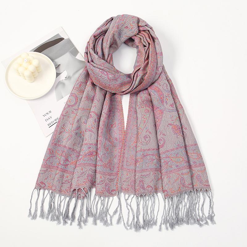 Luxury Brand Cashmere Women Scarf Printed Winter Warm Shawl and Wraps Pashmina Bandana Long Jacquard Paisley Female Foulard