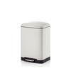 Steel Kela Davino Pedal Bin, 12 L, 27 X 23 X 40 Cm, White