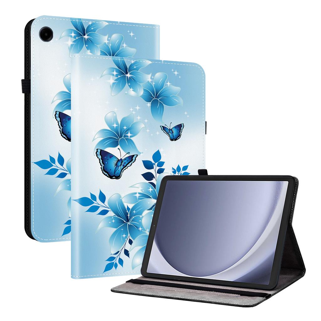 Para Samsung Galaxy Tab A11 Capa de Couro Estampa Impressa Suporte Capa para Tablet com Porta-Cartões