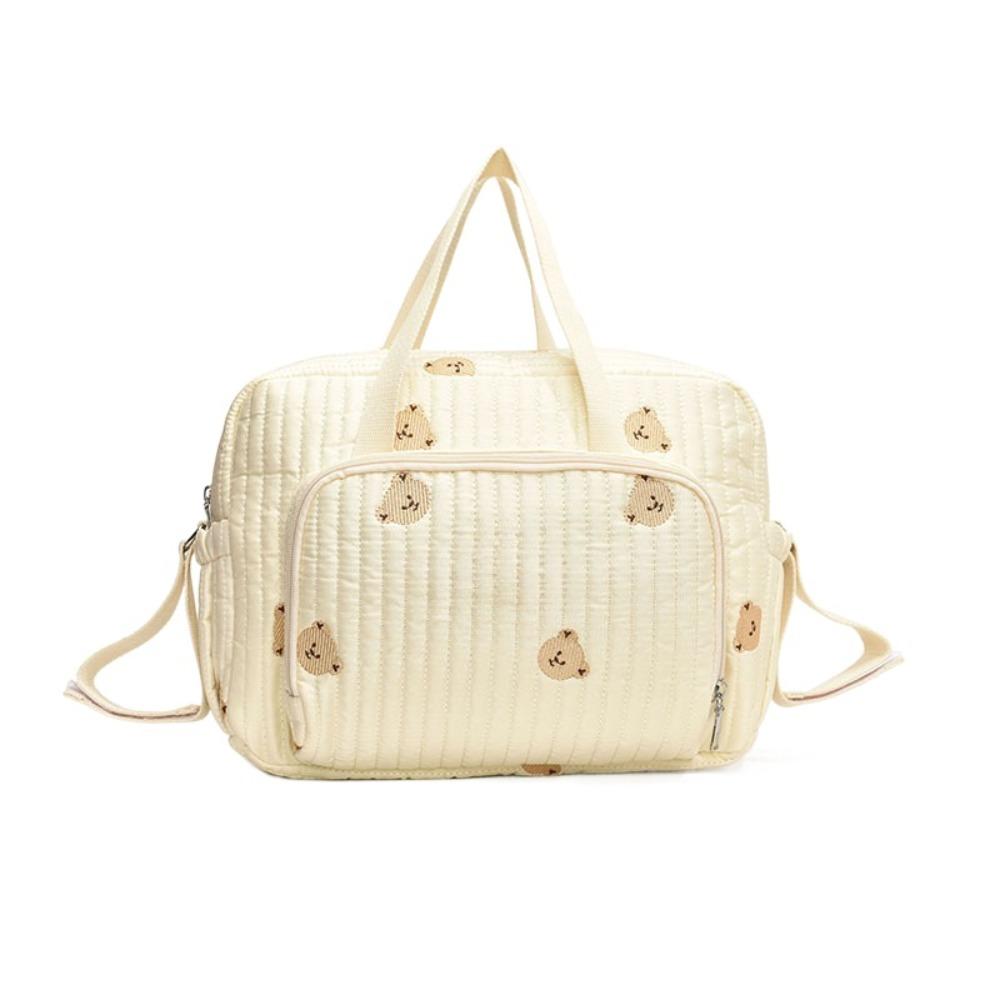 Korean Style Mummy Bag Flower Single Shoulder Bag Portable Baby Diaper Organizer  Outdoor