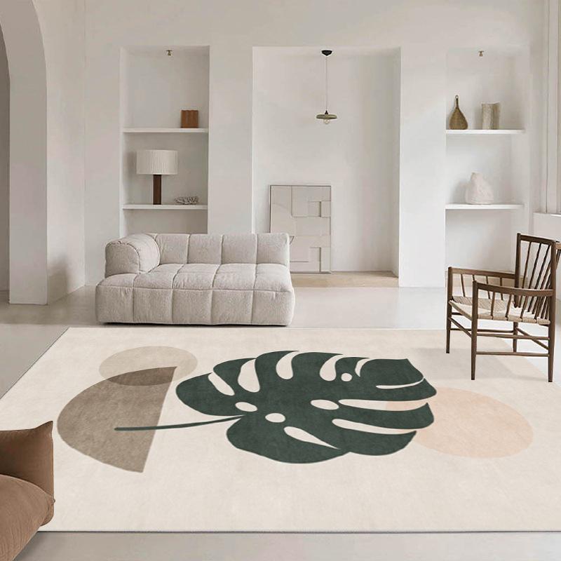 

Crystal Velvet Area Rug Stain Resistant Easy Clean Bedroom Carpet Non Slip Floor Mat for Bedside Living Room Decor 60*90cm