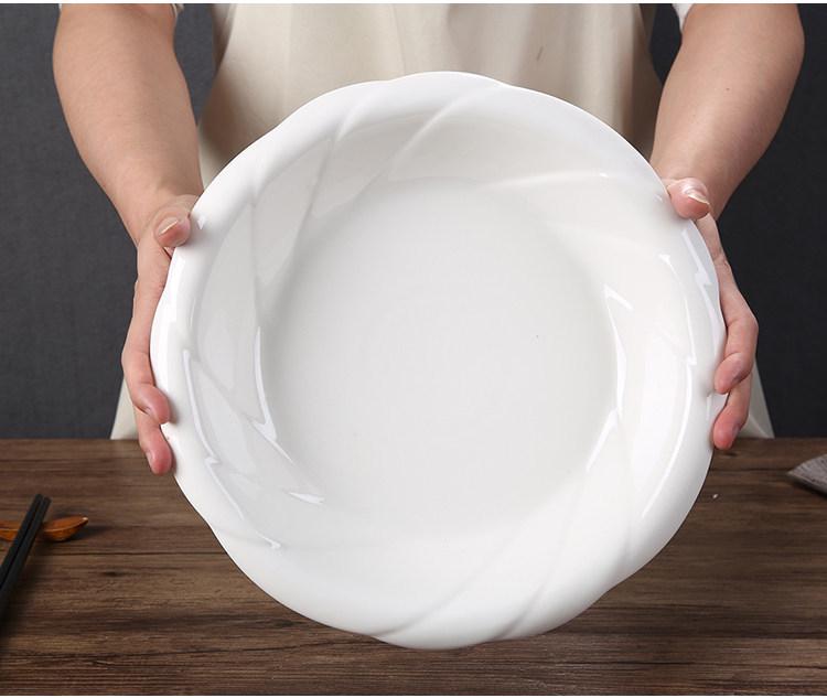 Creative Large Ceramic Soup Bowl - Thickened, Round, Restaurant & Household Tableware