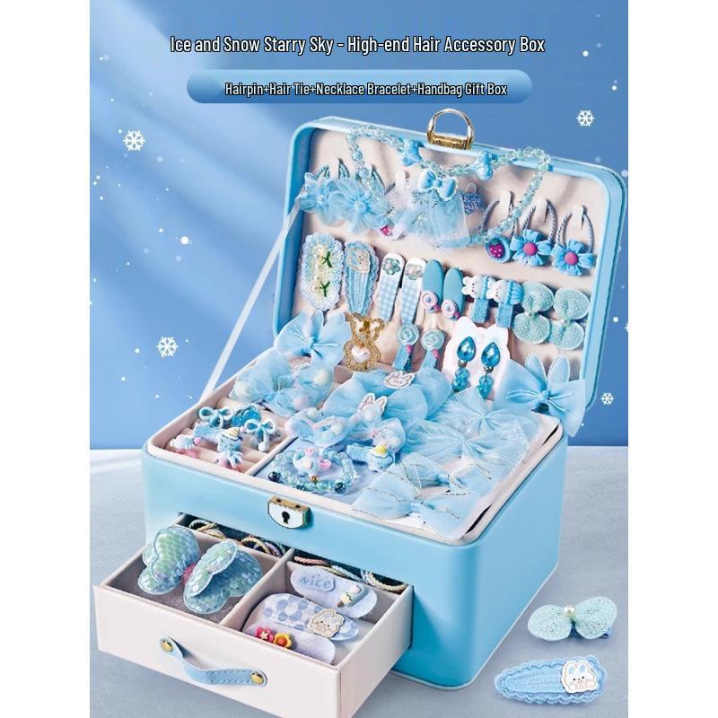 Deluxe Princess Hair Accessories & Jewelry Gift Set for Girls - Perfect for Birthdays and Children's Day