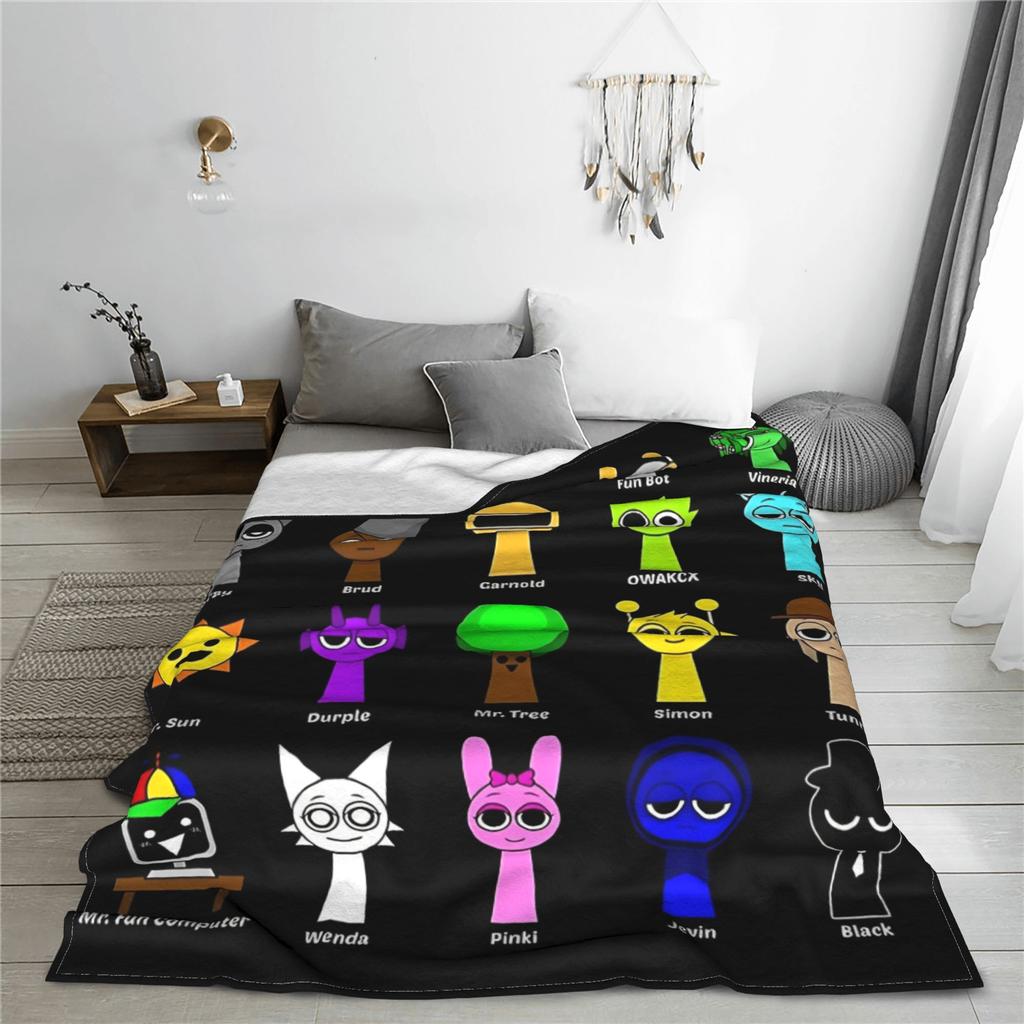Teplá měkká deka Cestovní Kancelář Všechny mé Sprunki Hra Hračky Deku na přikrytí Flanelové přehoz na postel Pro pohovku Křeslo Pohovka Postel Kryt postele