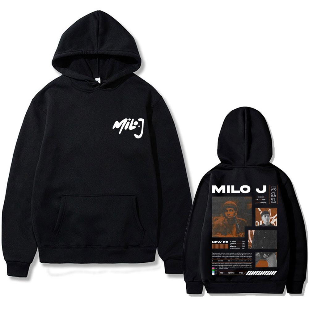 Rapper Milo J 111 Men's Patterned Hoodie Hip-hop Style Hoodie Casual High-quality Hoodie
