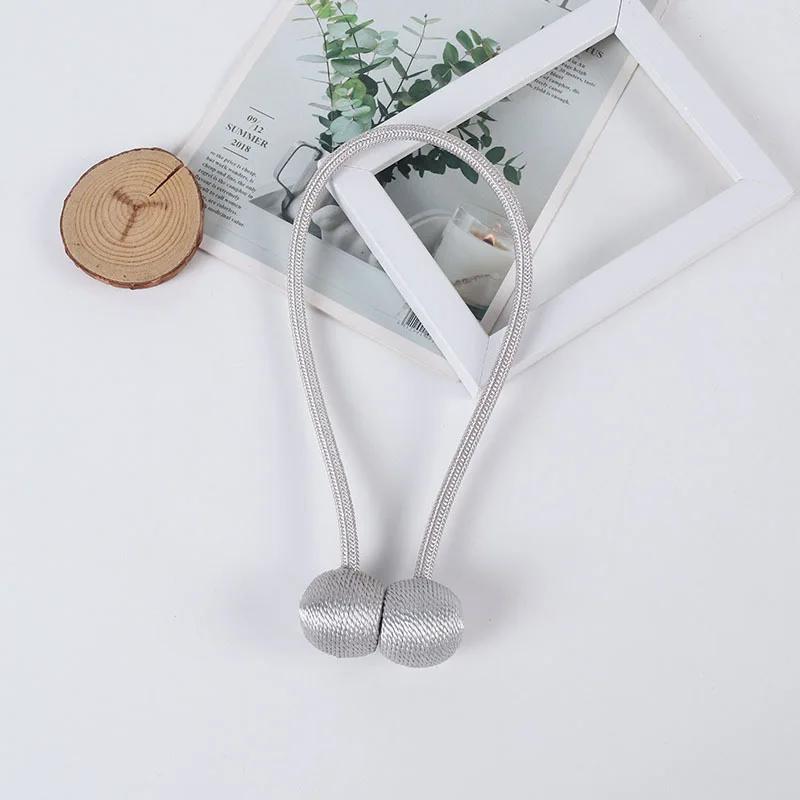 1/2/4Pcs Magnetic Ball Curtain Tiebacks Tie Rope Accessory Rods Accessoires Backs Holdbacks Buckle Clips Hook Holder Home Decor