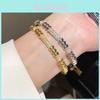 18k Gold Plated Zircon Round Bangle Bracelet With Geometric Design For Everyday Fashion Accessory