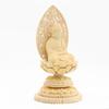 Kurita's Specialty Buddha Statue [Nyorai] Shaka Nyorai Seated Statue, 2.0 Inches (total Height 19cm, Width 10cm, Depth 9.5cm), High-Quality Cypress Wo