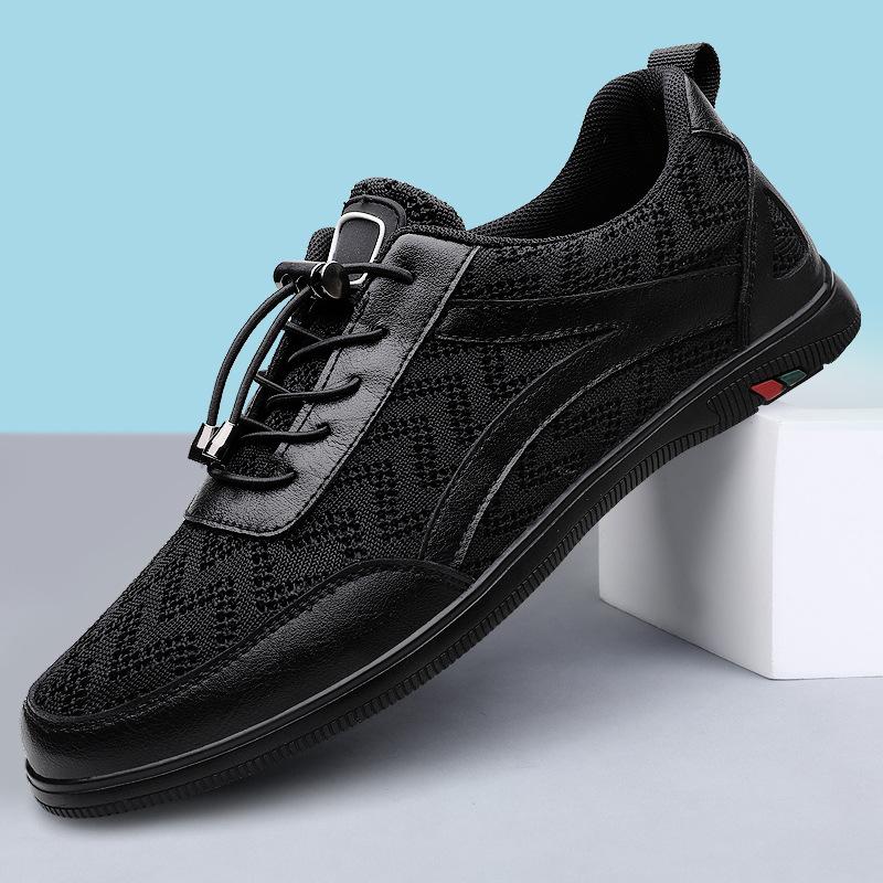 Men's shoes 2025 summer new fashion fly-woven mesh breathable and lightweight outdoor street travel casual sports shoes tide