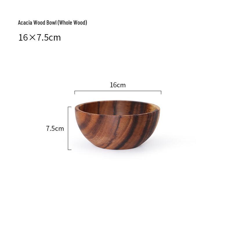ZISIZ Acacia Wood Soup & Noodle Bowl