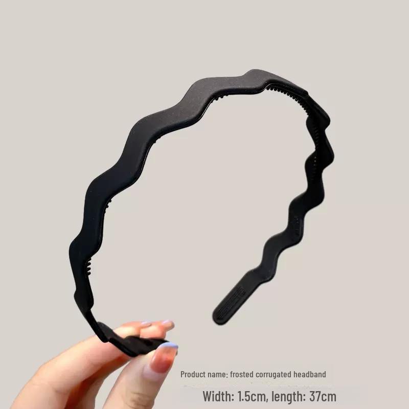 Women's Non-slip Black Headband with Teeth for Face Washing & Facial Masks