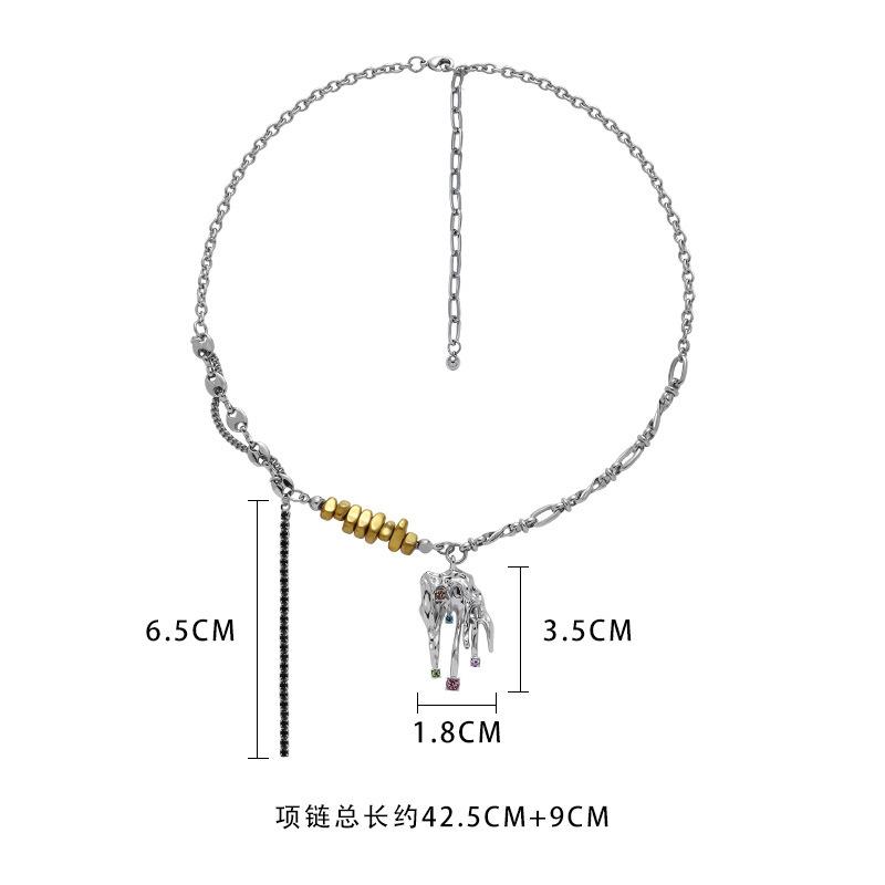 Harajuku mountain peak fringed necklace Spice girl retro collarbone chain style simple and versatile item decoration batch