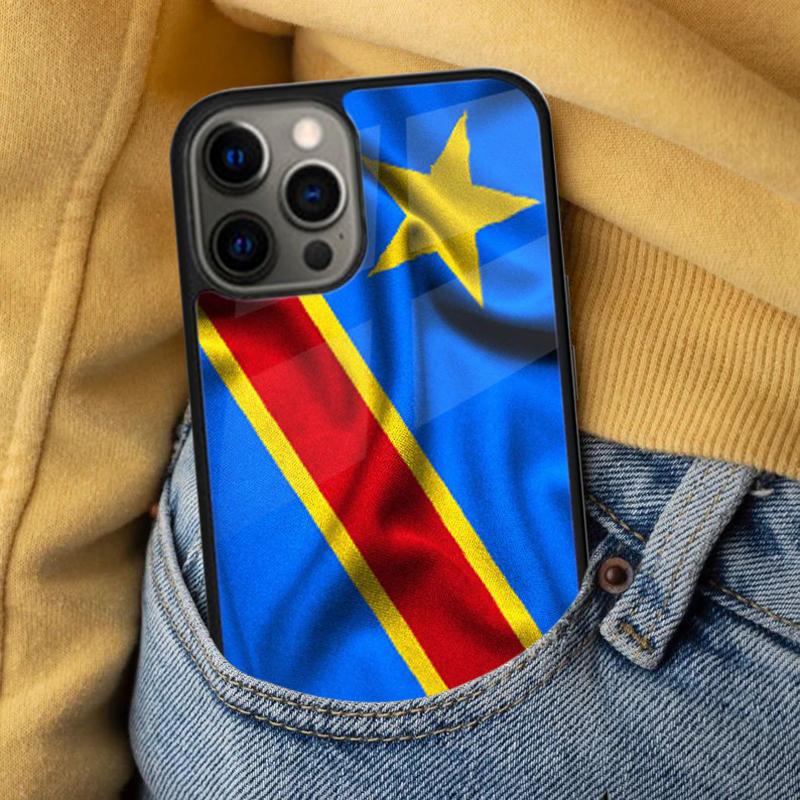 Demokratische Republik Kongo Flagge Weiche Handyhülle für iPhone 17 Air 16e Pro max 15 Pro 13 14 Plus 11 12 MagSafe Magnetische Hülle