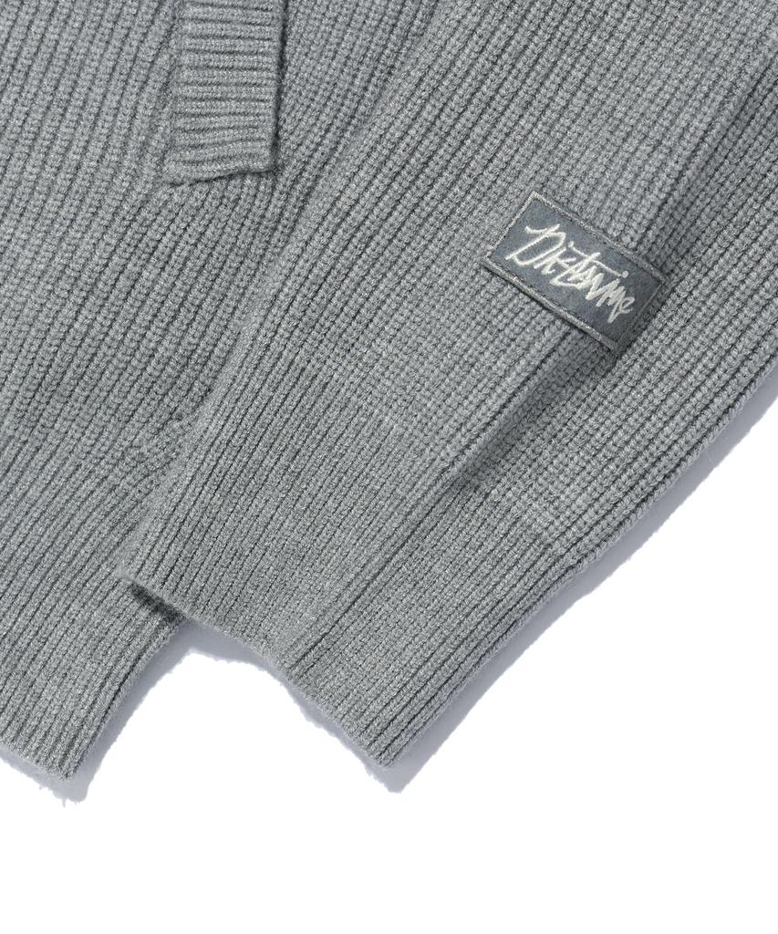 Distn9Ne Wappen Knit Zip-Up Hoodie Melange Grey (Lp5Su517-097)