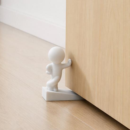 Cute Door Stopper Wedge, Little Figure Non-Slip Door Stop for Bottom of Door, 3D Printed Decorative Door Wedge for Bedroom Office