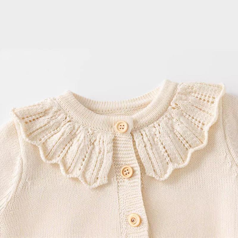 1-9 Years Kids Girls Button Closure Knitted Coat Cardigan Sweater