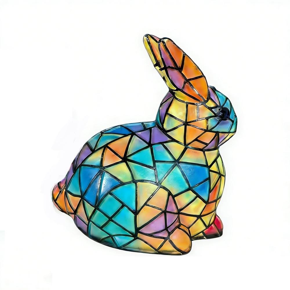 Rabbit Table Lamp Led Led Night Light Resin Animal Statue Resin Home Table Ornament For Home Gift Living Room