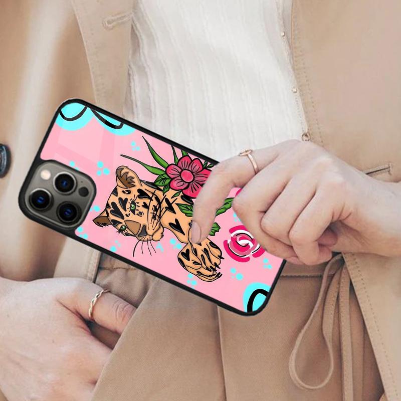 Cartoon Cool Leopard Magnetic Phone Case For APPLE iPhone 17 Air 16 14 13 12 Pro Max 15 Plus Wireless Charge With MagSafe Cover