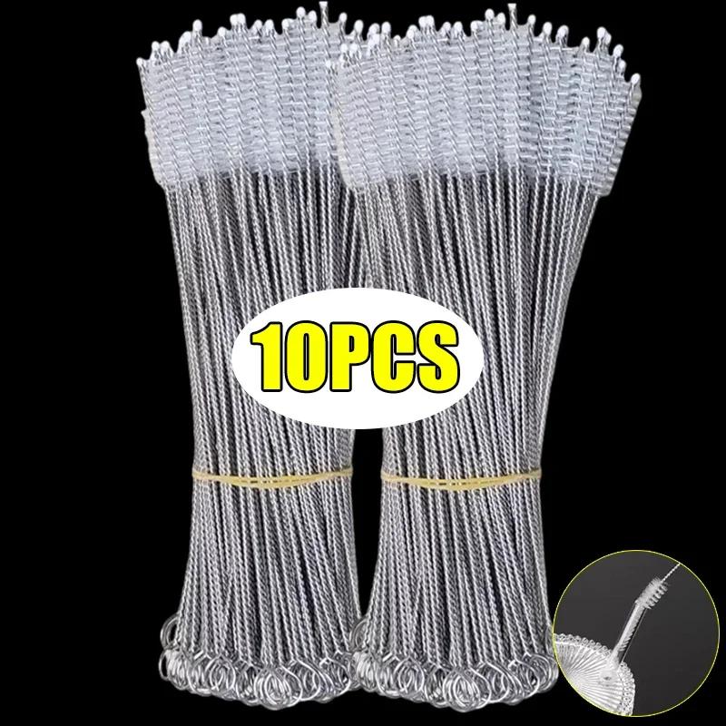 Long Handle Straw Cleaning Brush Kit Stainless Steel Drinking Straws Tube Pipe Cleaner Brushes for Baby Cup Bottles Clean Tools