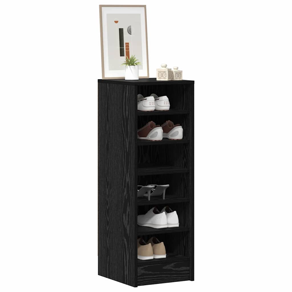 Shoe Cabinet Black Oak Effect 32 x 35 x 90 cm Particleboard