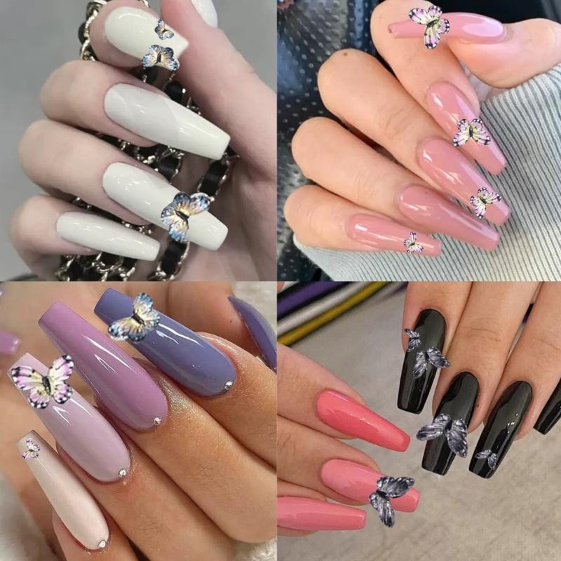 1Set 3D Butterfly Nails Charm Nails Rhinestones DecorationCrafts Nails Supplies Nails Art Suitable for Nails Enthusiasts