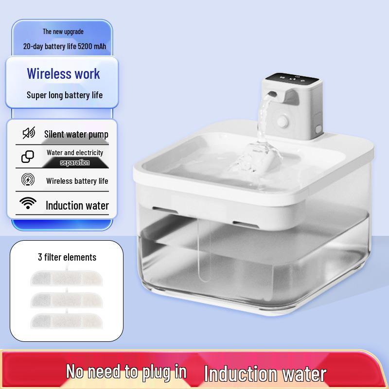 Automatic Cat Water Fountain with Sensor, 2.5L Capacity