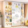 Steel Bookshelf with Whiteboard Doors, Multi-Layer Library Bookcase, Children's Picture Book Rack
