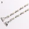 Fashion Elegant Crystal Bra Shoulder Lingerie Accessories Bra Straps Metallic Silver Plated
