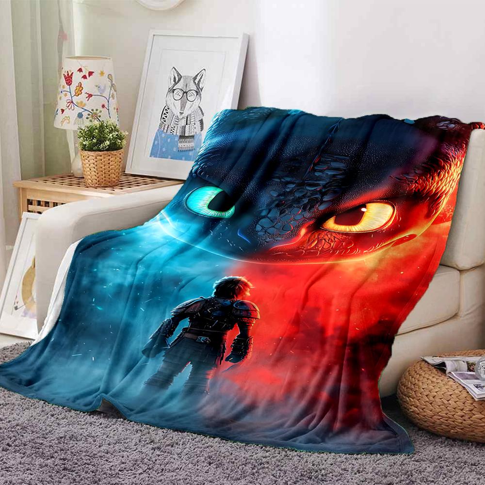 Dragon Human Connection Blanket Soft Throw Blanket For Home Bedroom Bed Sofa Travel Office Solid Christmas Blanket