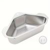 Stainless Steel Sink Drain Basket Triangle Filter 304 Kitchen Sink Organizer Dish Rack Vegetable Washing Basket