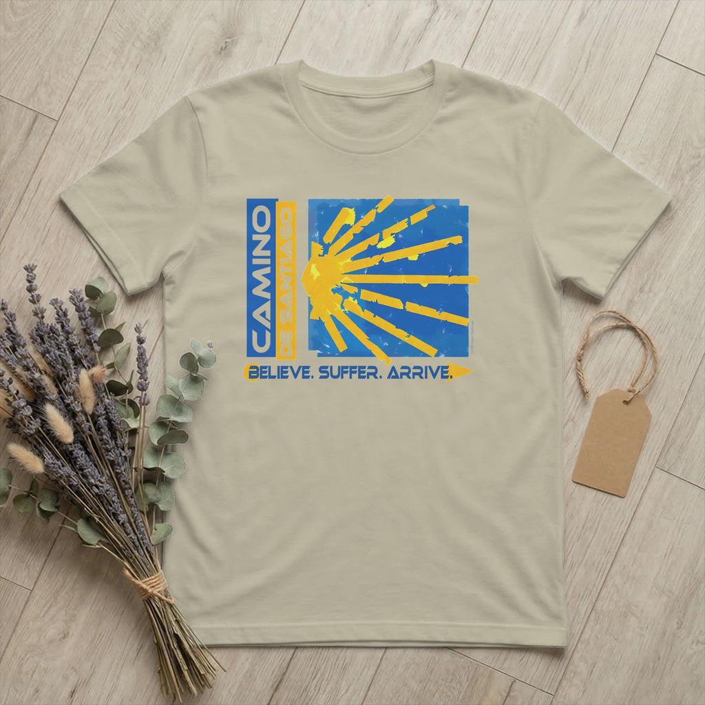 Unisex Camino De Santiago Way Of St James T Shirt Hiking Pure Cotton Tops Humorous Short Sleeve Crewneck Tees Gift Idea TShirts