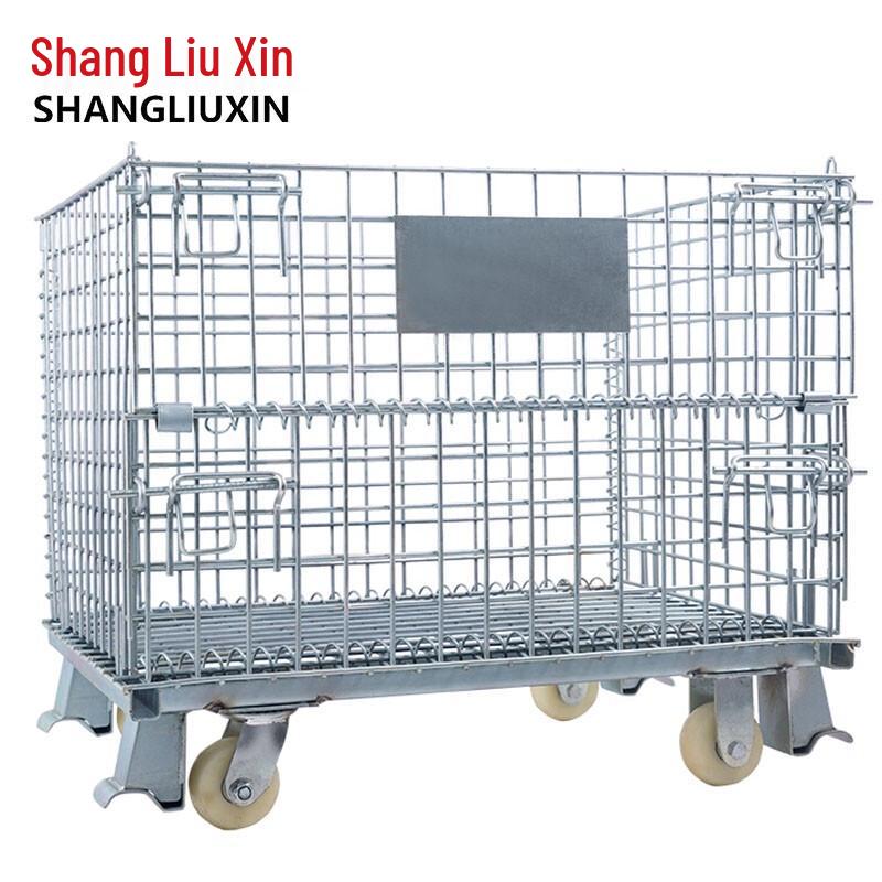 Foldable Steel Storage Cage with 600kg Capacity