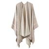 Bohemian Style Knitted Shawl With Fringe Geometric Warm Faux Cashmere Wrap Scarf Women