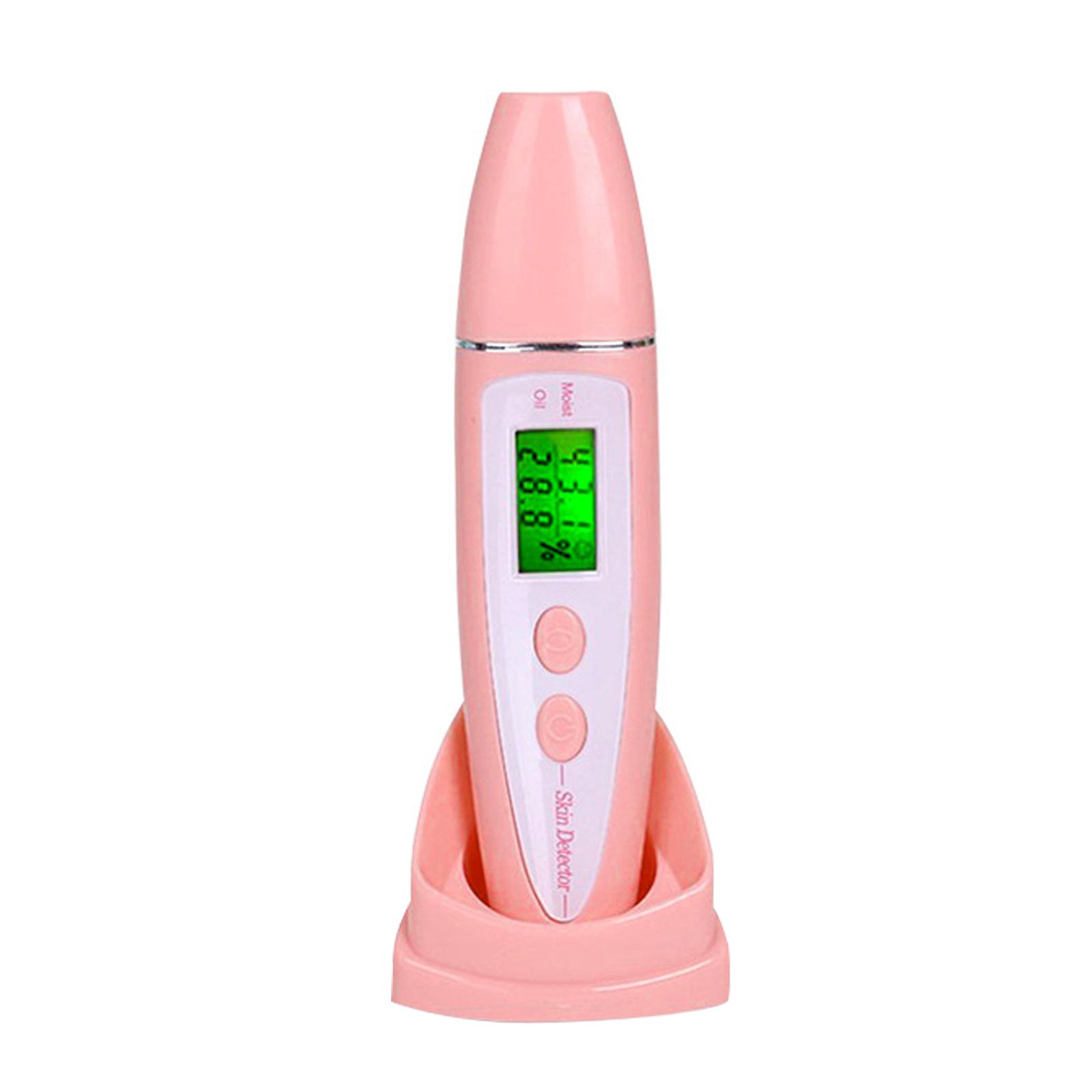 

Facial Skin Tester Pen Digital Skin Detector Pen with Digital Display Portable Analysis Moisture Machine for Women розовый