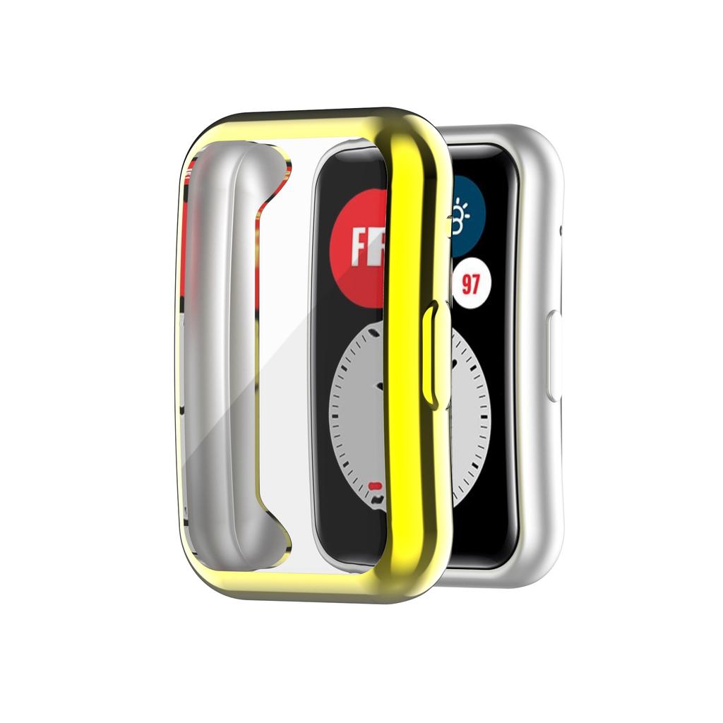 TPU Soft Protective Cover For Huawei Watch Fit Case Full Screen Protector Shell Bumper Plated Classic Cases For Huawei Watch Fit