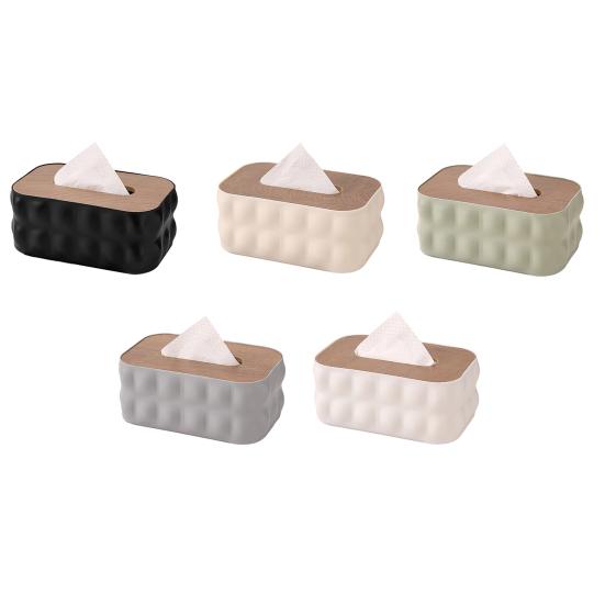 Taschentuchbox mit staubdichter, wasserdichter Abdeckung Moderner Stil Taschentuchbehälter für Zuhause, Büro, Badezimmer