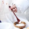 2 Pcs Mixing Spoon Tea Scoop Wood Soup Spoons Bowls with Coffee Honey Stirrer Stirring Ice Cream Wooden Scoops
