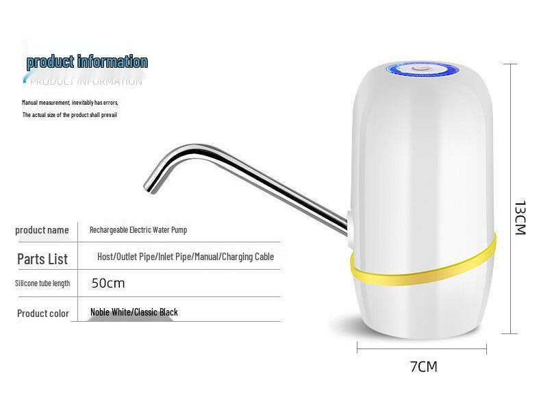 Rechargeable Wireless Electric Water Pump Dispenser for Bottled Water