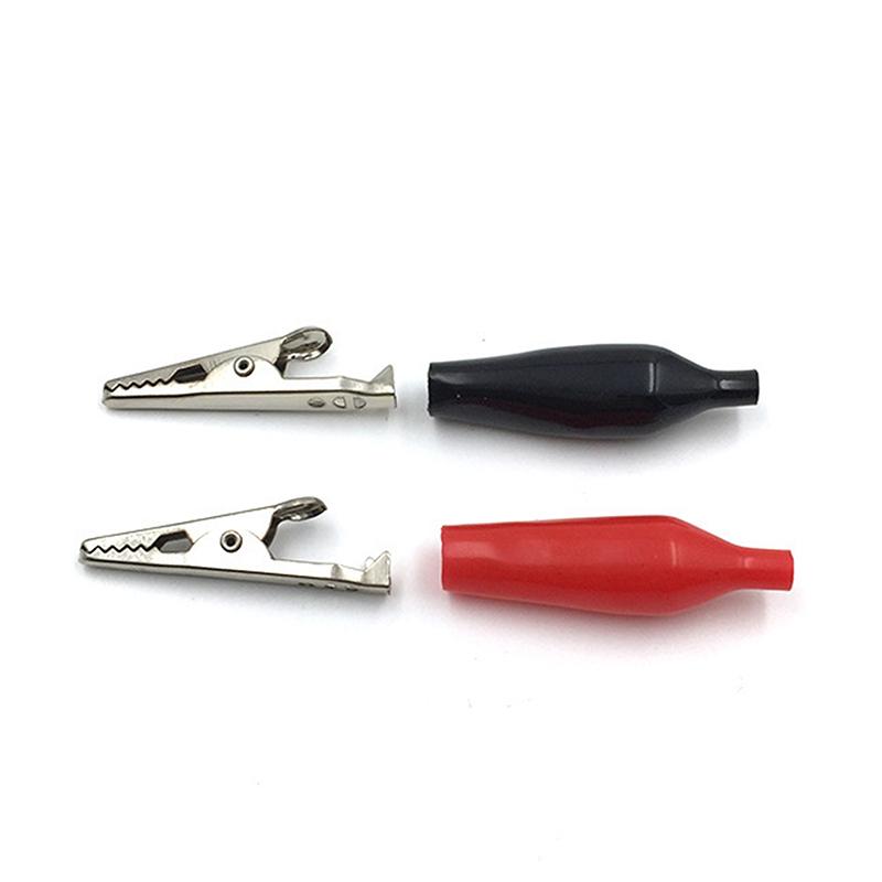 10 stk 28 mm krokodilleklemmer med skall krokodilleklemmer små batteristrømklemmer testklemmer liten metallklemme