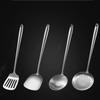 Stainless Steel Kitchen Utensil Soup Ladle Solid & Slotted Turner Wok Spatula Kitchen Colander Strainer with Ergonomic Handle